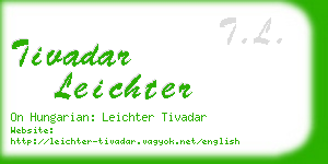 tivadar leichter business card